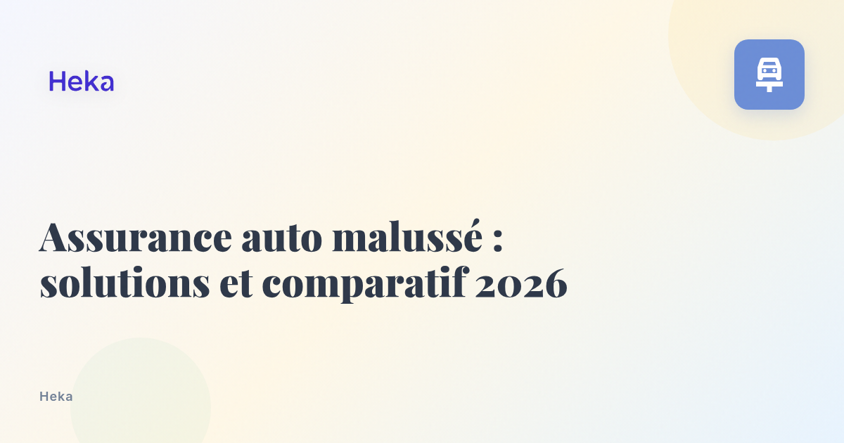 Assurance auto malussé : solutions et comparatif 2026