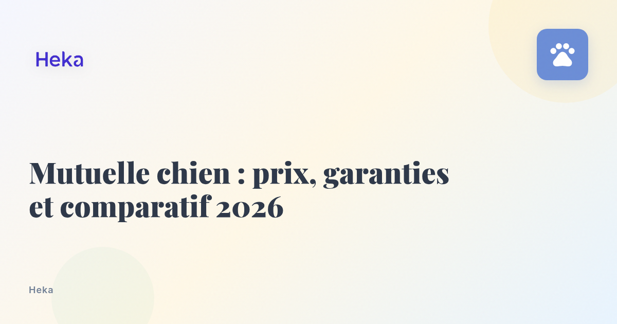 Mutuelle chien : prix, garanties et comparatif 2026